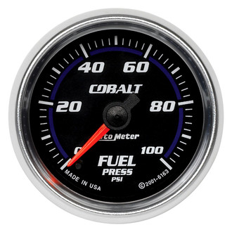 Auto Meter® 6163 - Cobalt Series 2-1/16" Fuel Pressure Gauge, 0-100 PSI