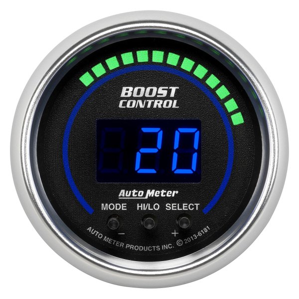Auto Meter® - Cobalt Digital Series 2-1/16" Boost Controller Gauge, 30 In Hg/30 PSI
