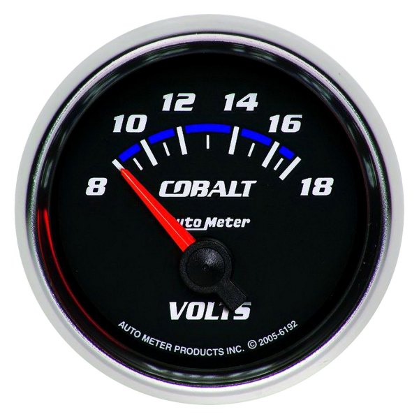 Auto Meter® - Cobalt Series 2-1/16" Voltmeter Gauge, 8-18V