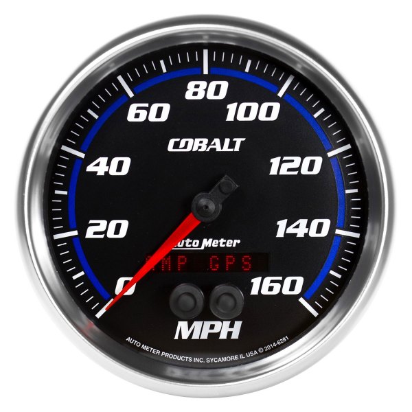 Auto Meter® - Cobalt Series 5" GPS Speedometer Gauge, 0-160 MPH