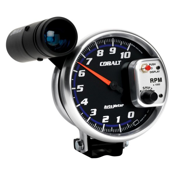 Auto Meter® - Cobalt Series 5" Pedestal Tachometer Gauge with External Shift Lite, 0-10,000 RPM