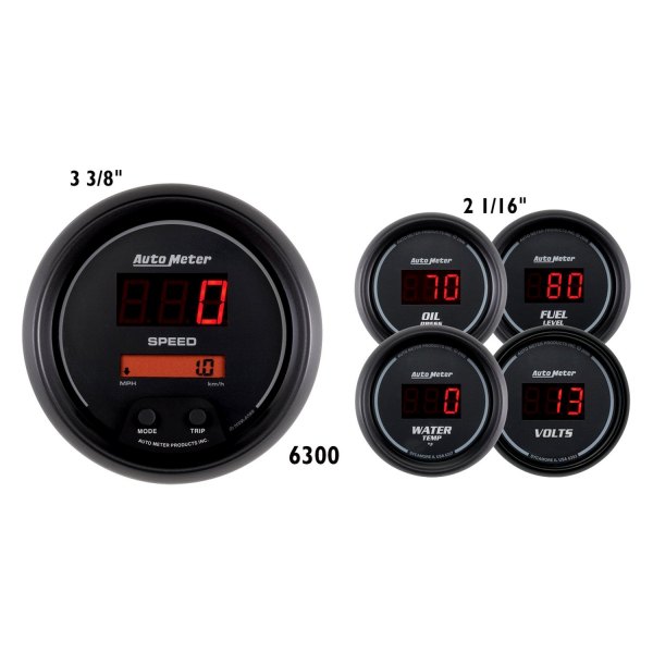 Auto Meter® - Sport-Comp Digital Series 5-Piece Kit