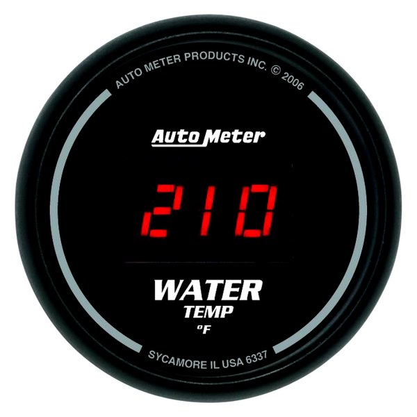Auto Meter® - Sport-Comp Digital Series 2-1/16" Water Temperature Gauge, 0-340 F