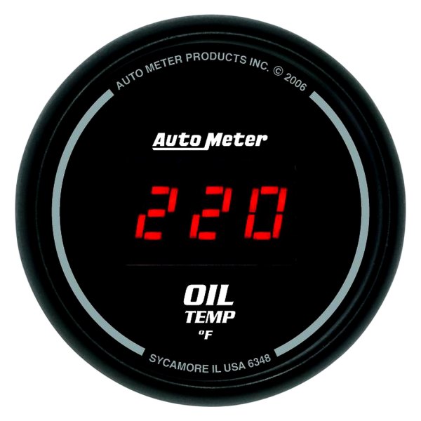 Auto Meter® - Sport-Comp Digital Series 2-1/16" Oil Temperature Gauge, 0-340 F