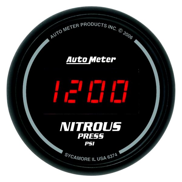 Auto Meter® - Sport-Comp Digital Series 2-1/16" Nitrous Pressure Gauge, 0-1600 PSI