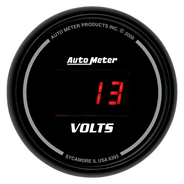 Auto Meter® - Sport-Comp Digital Series 2-1/16" Voltmeter Gauge, 8-18V