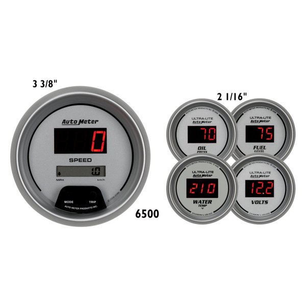 Auto Meter® - Ultra-Lite Digital Series 5-Piece Kit
