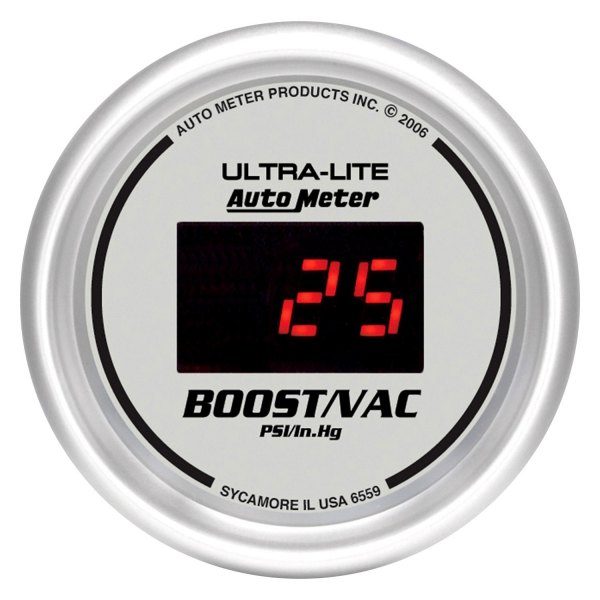 Auto Meter® - Ultra-Lite Digital Series 2-1/16" Boost/Vacuum Gauge, 5-100 PSI