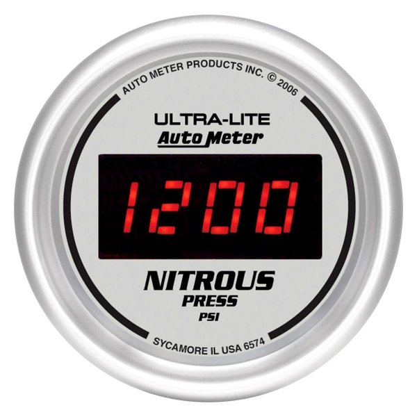 Auto Meter® - Ultra-Lite Digital Series 2-1/16" Nitrous Pressure Gauge, 0-1600 PSI