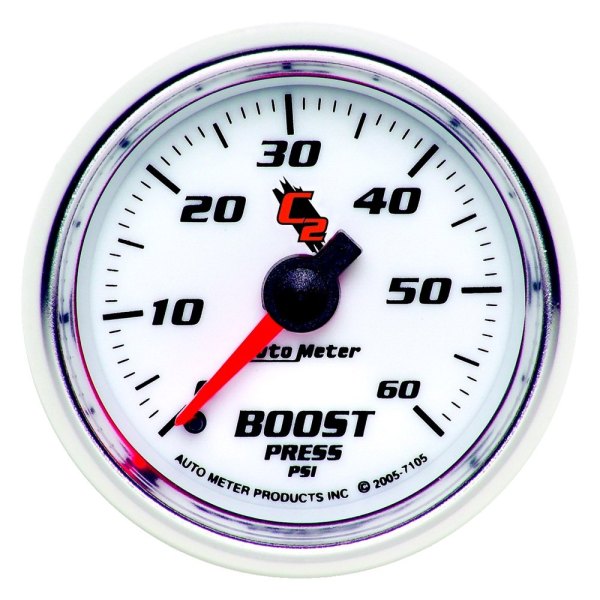 Auto Meter® - C2 Series 2-1/16" Boost Gauge, 0-60 PSI