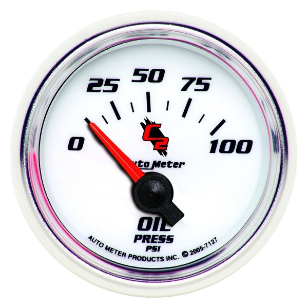 Auto Meter® - C2 Series 2-1/16" Oil Pressure Gauge, 0-100 PSI