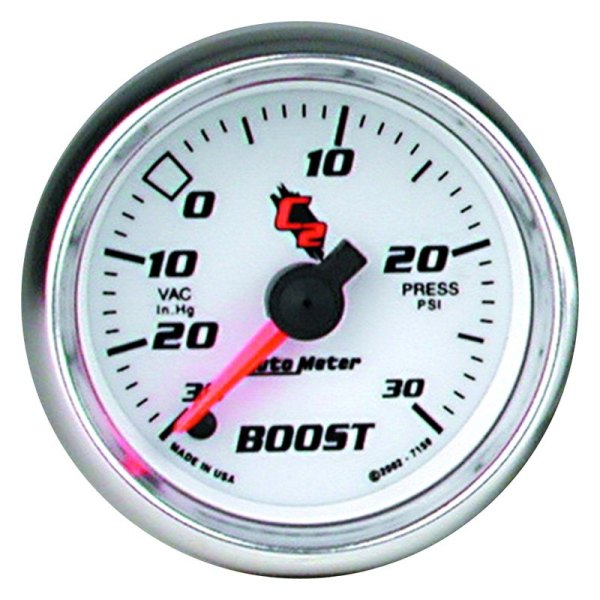 Auto Meter® - C2 Series 2-1/16" Boost/Vacuum Gauge, 30 In Hg/30 PSI