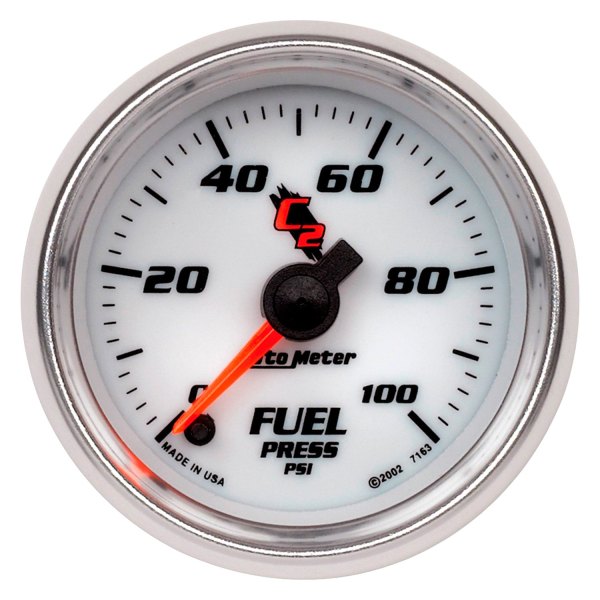Auto Meter® - C2 Series 2-1/16" Fuel Pressure Gauge, 0-100 PSI