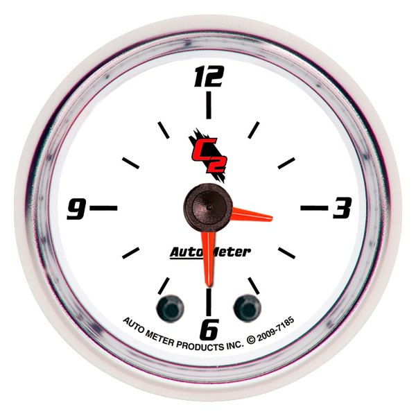 Auto Meter® - C2 Series 2-1/16" Clock Gauge, 12 Hour