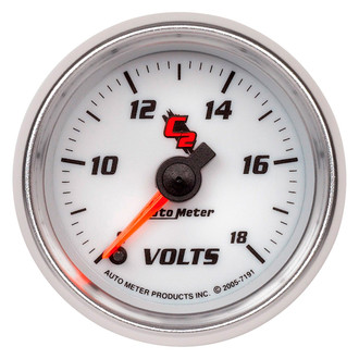 Auto Meter® 7191 - C2 Series 2-1/16" Voltmeter Gauge, 8-18V