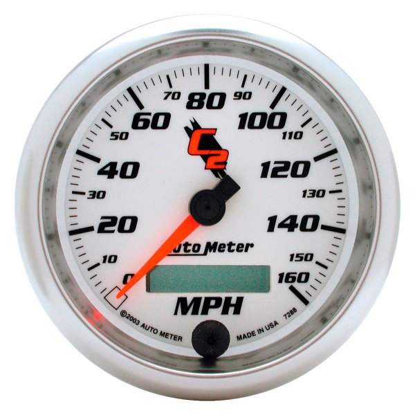Auto Meter® - C2 Series 3-3/8" Speedometer Gauge, 0-160 MPH