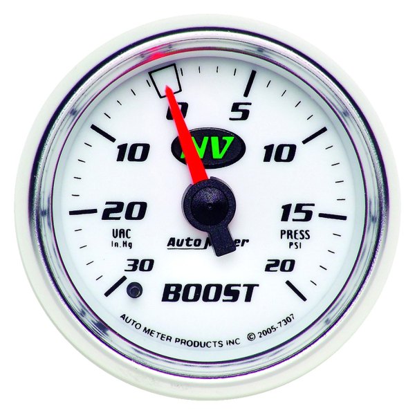 Auto Meter® - NV Series 2-1/16" Boost/Vacuum Gauge, 30 In Hg/20 PSI