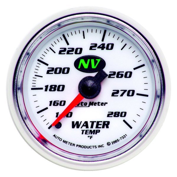 Auto Meter® - NV Series 2-1/16" Water Temperature Gauge, 140-280 F