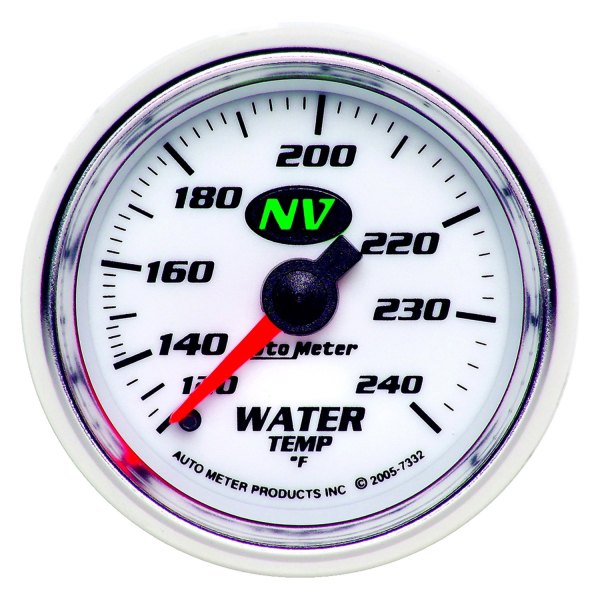 Auto Meter® - NV Series 2-1/16" Water Temperature Gauge, 120-240 F