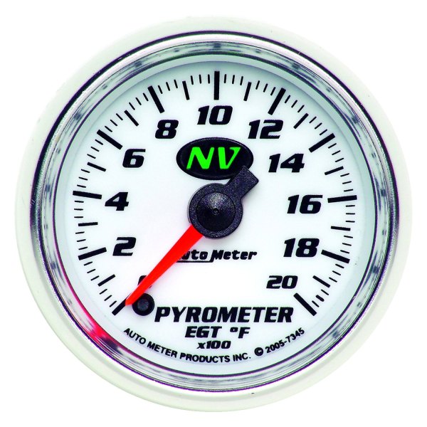Auto Meter® - NV Series 2-1/16" EGT Pyrometer Gauge, 0-2000 F