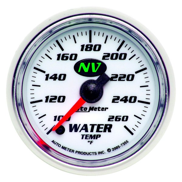 Auto Meter® - NV Series 2-1/16" Water Temperature Gauge, 100-260 F