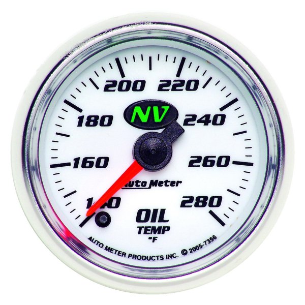 Auto Meter® - NV Series 2-1/16" Oil Temperature Gauge, 140-280 F