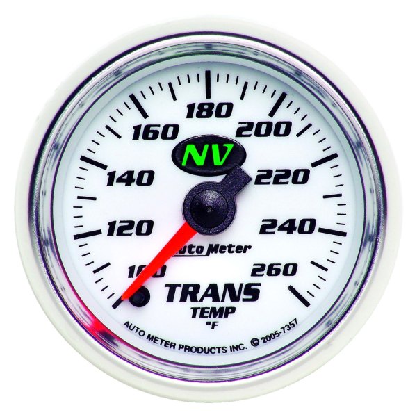Auto Meter® - NV Series 2-1/16" Transmission Temperature Gauge, 100-260 F