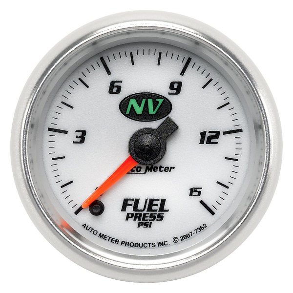 Auto Meter® - NV Series 2-1/16" Fuel Pressure Gauge, 0-15 PSI