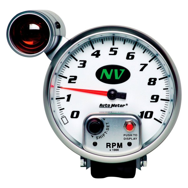 Auto Meter® - NV Series 5" Pedestal Tachometer Gauge with External Shift-Lite, 0-10,000 RPM