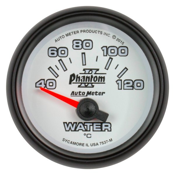 Auto Meter® - Phantom II Series 2-1/16" Water Temperature Gauge, 40-120 C