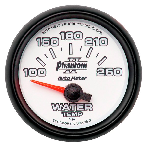 Auto Meter® - Phantom II Series 2-1/16" Water Temperature Gauge, 100-250 F