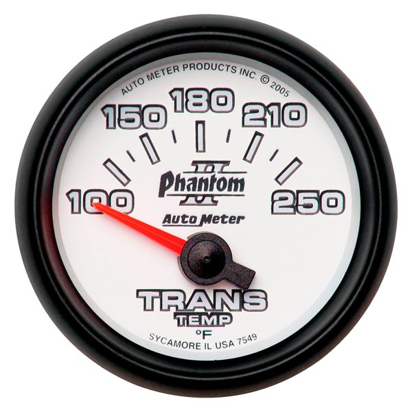 Auto Meter® - Phantom II Series 2-1/16" Transmission Temperature Gauge, 100-250 F
