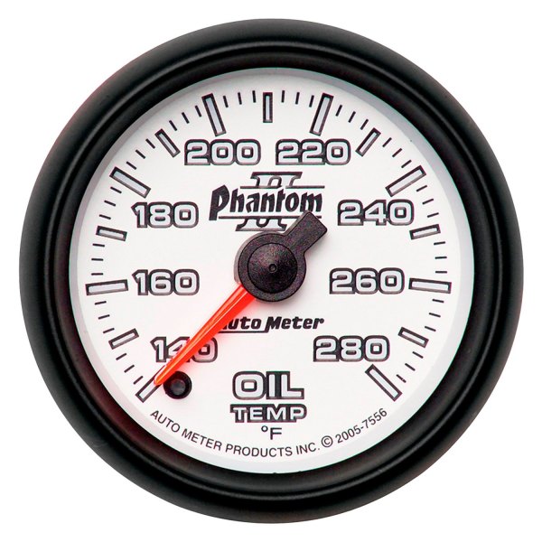 Auto Meter® - Phantom II Series 2-1/16" Oil Temperature Gauge, 140-280 F