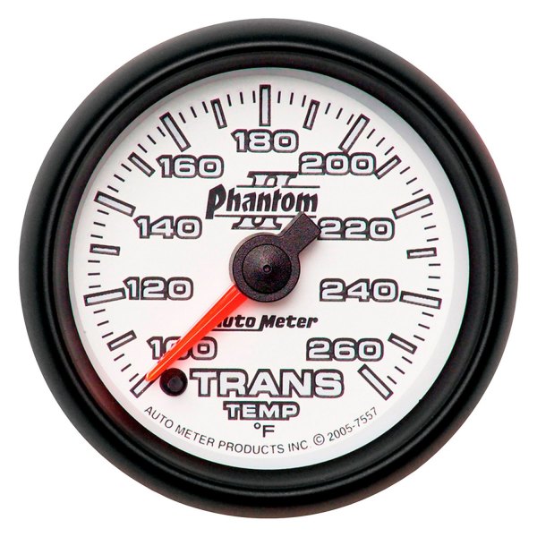 Auto Meter® - Phantom II Series 2-1/16" Transmission Temperature Gauge, 100-260 F