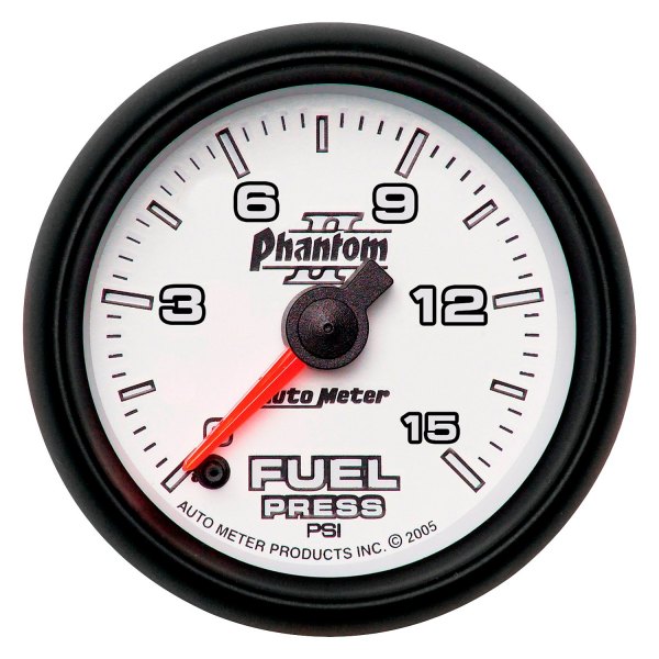 Auto Meter® - Phantom II Series 2-1/16" Fuel Pressure Gauge, 0-15 PSI