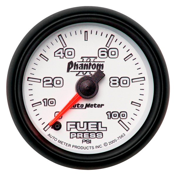 Auto Meter® - Phantom II Series 2-1/16" Fuel Pressure Gauge, 0-100 PSI