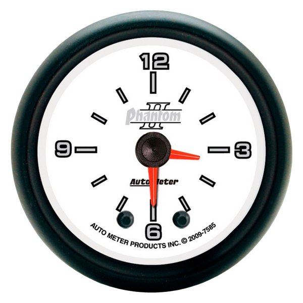 Auto Meter® - Phantom II Series 2-1/16" Clock Gauge, 12 Hour