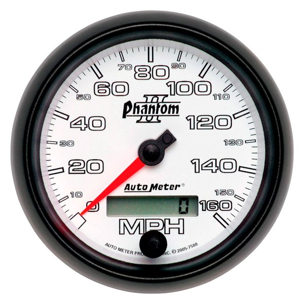 Auto Meter® - Phantom II Series 3-3/8" Speedometer Gauge, 0-160 MPH