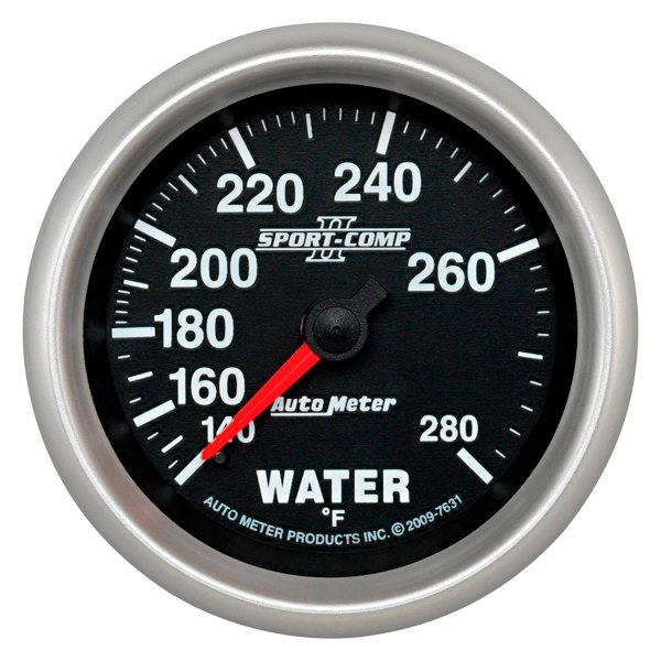 Auto Meter® - Sport-Comp II Series 2-5/8" Water Temperature Gauge, 140-280 F