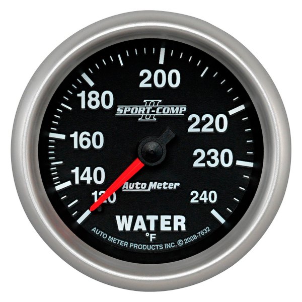 Auto Meter® - Sport-Comp II Series 2-5/8" Water Temperature Gauge, 120-240 F