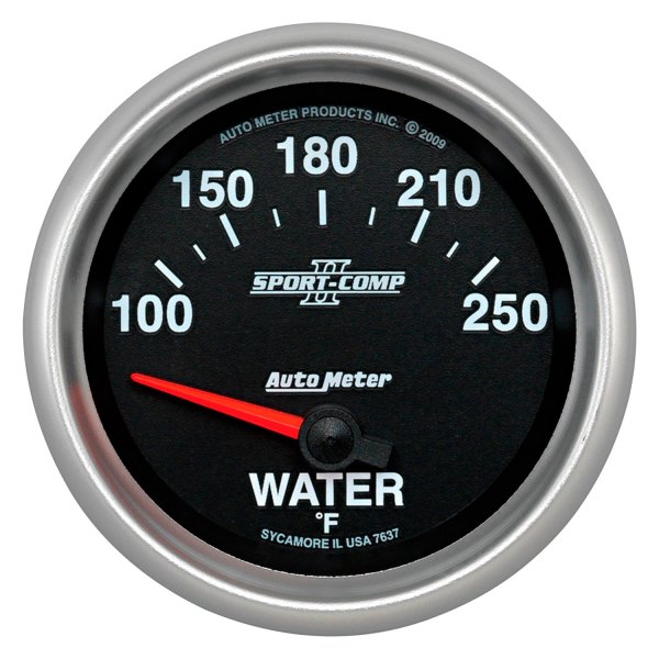 Auto Meter® - Sport-Comp II Series 2-5/8" Water Temperature Gauge, 100-250 F