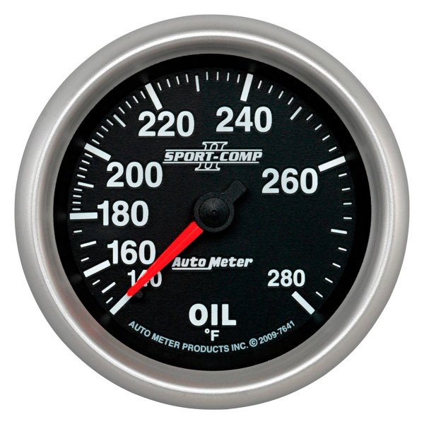 Auto Meter® - Sport-Comp II Series 2-5/8" Oil Temperature Gauge, 140-280 F