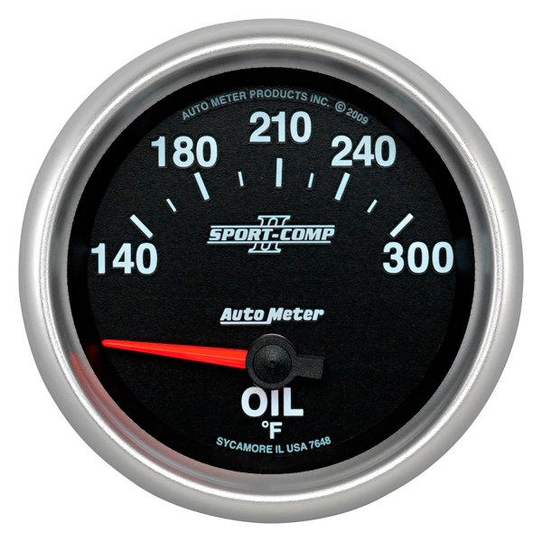 Auto Meter® - Sport-Comp II Series 2-5/8" Oil Temperature Gauge, 140-300 F
