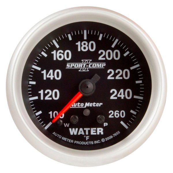 Auto Meter® - Sport-Comp II Series 2-5/8" Water Temperature Gauge, 100-260 F