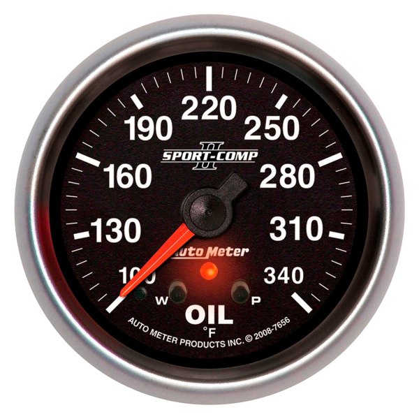 Auto Meter® - Sport-Comp II Series 2-5/8" Oil Temperature Gauge, 100-340 F