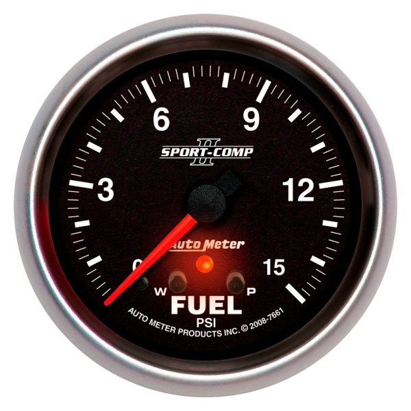 Auto Meter® - Sport-Comp II Series 2-5/8" Fuel Pressure Gauge, 0-15 PSI
