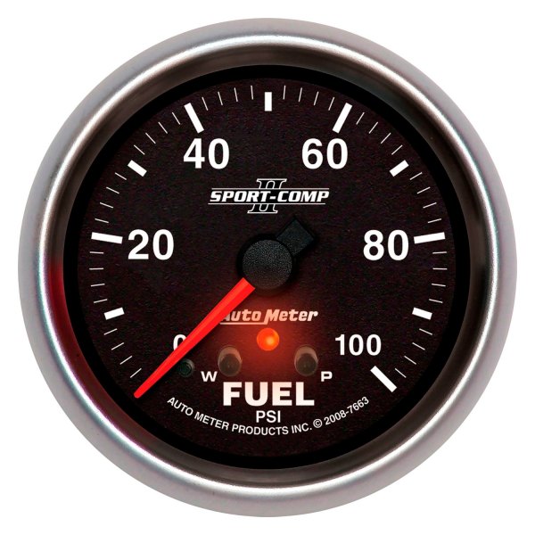 Auto Meter® - Sport-Comp II Series 2-5/8" Fuel Pressure Gauge, 0-100 PSI