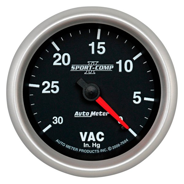Auto Meter® - Sport-Comp II Series 2-5/8" Vacuum Gauge, 0-30 In Hg