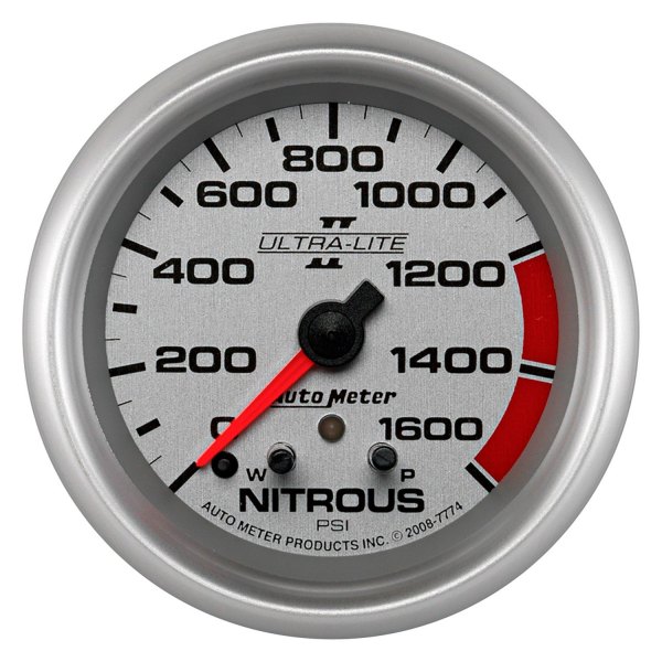 Auto Meter® - Ultra-Lite II Series 2-5/8" Nitrous Pressure Gauge, 0-1600 PSI