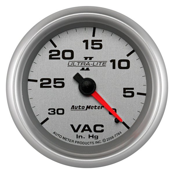 Auto Meter® - Ultra-Lite II Series 2-5/8" Vacuum Gauge, 0-30 In Hg